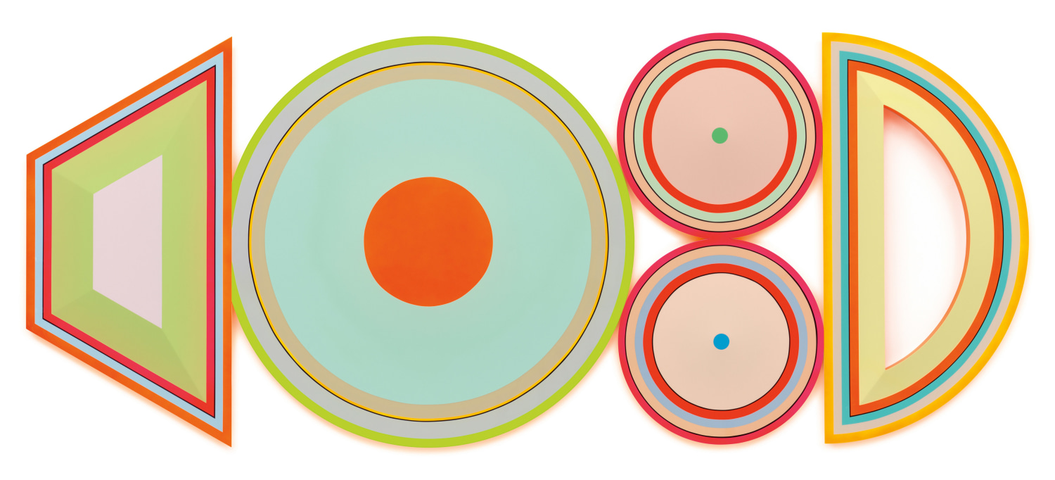 Untitled (Birth Control, Abortion, Birth Control, Birth Control, Pain), 2023, Urethane paint on wood,