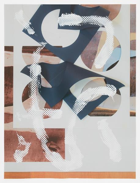 Untitled Composite, 2016, Oil and UV cured ink on paper, 34 x 25 1/2 inches, 86.4 x 64.8 cm, AMY#28539