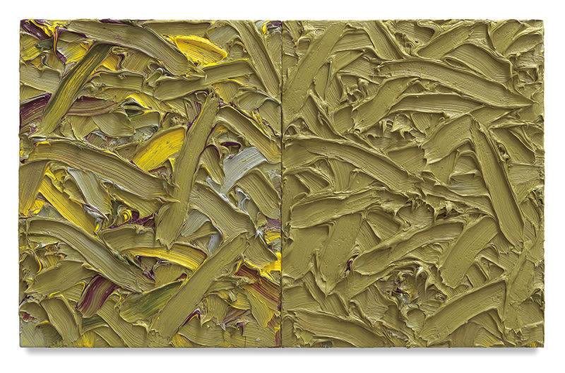 Abstract Diptych #44, 2017, Oil on canvas on wood panel, 17 x 27 inches, 43.2 x 68.6 cm, MMG#30172