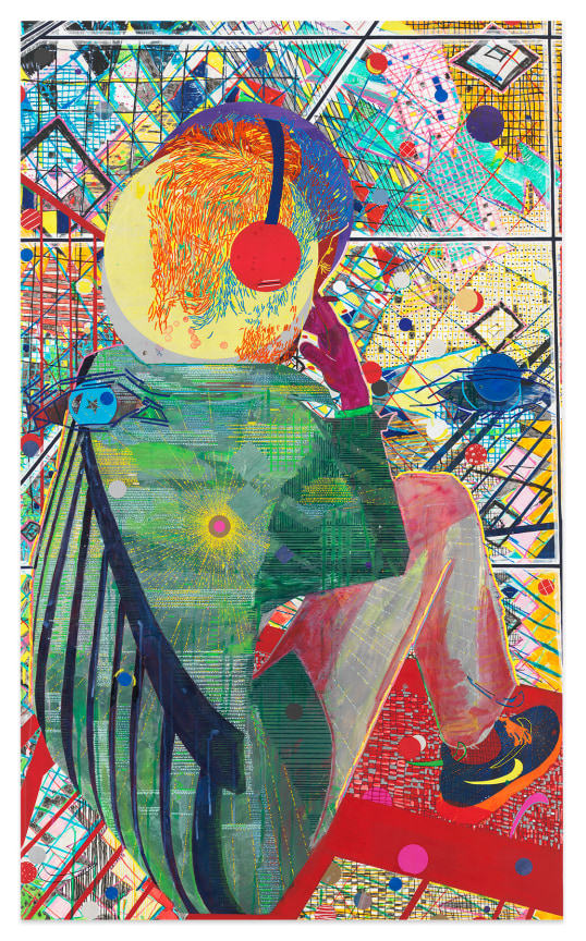 Chie Fueki,&nbsp;High Fidelity, 2017 - 2020, Acrylic, colored pencil on mulberry paper on wood, 60 x 36 inches,152.4 x 91.4 cm,&nbsp;MMG#32541