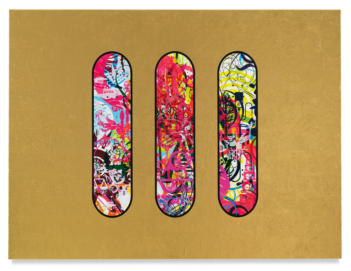 Mindscape 18, 2019,&nbsp;Acrylic and metal leaf on linen,&nbsp;36 x 48 inches,&nbsp;91.4 x 121.9 cm,&nbsp;MMG#31654