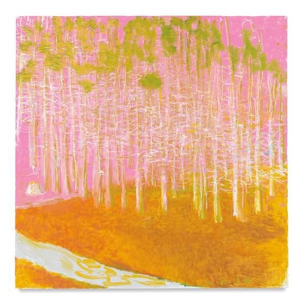 Young Beech Trees, Large Version, 2016, Oil on canvas, 52 x 52 inches, 132.1 x 132.1 cm, AMY#28654