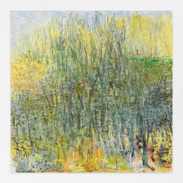 Weaving Gray and Yellow, 2014, Oil on canvas, 52 x 52 inches, 132.1 x 132.1 cm, AMY#21529