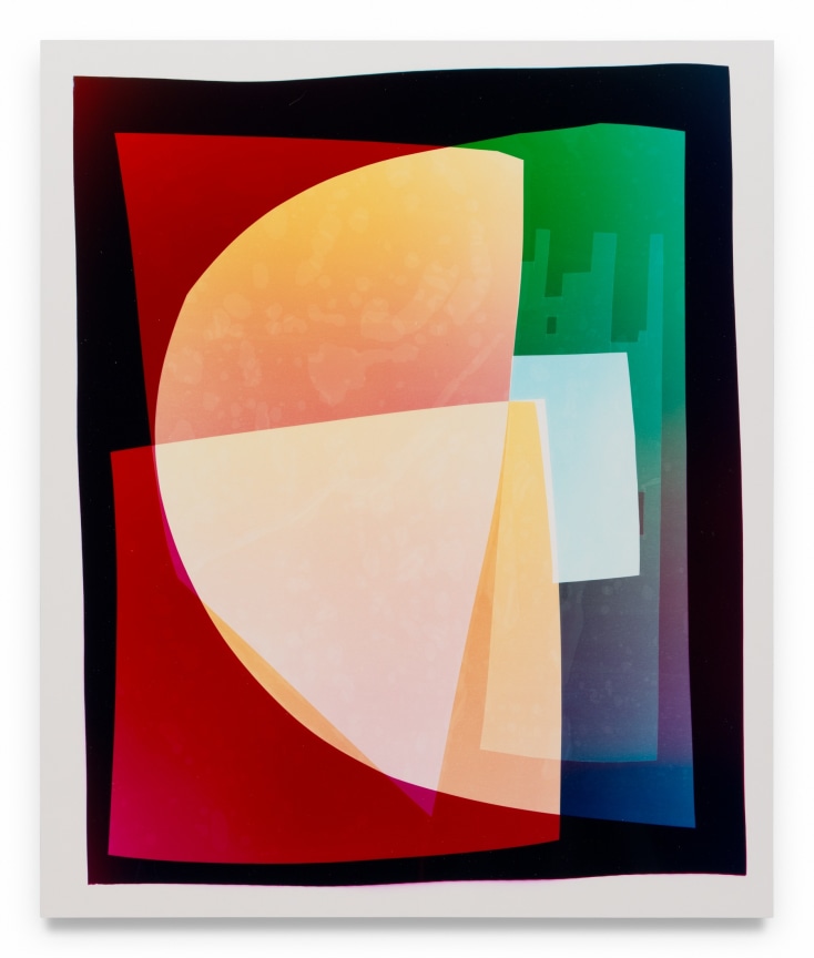 Folded City, 2024, Analog Chromogenic Light Painting on Fujiflex, Unique, 22 3/4 x 18 5/8 inches, 57.8 x 47.3 cm, MMG#37280