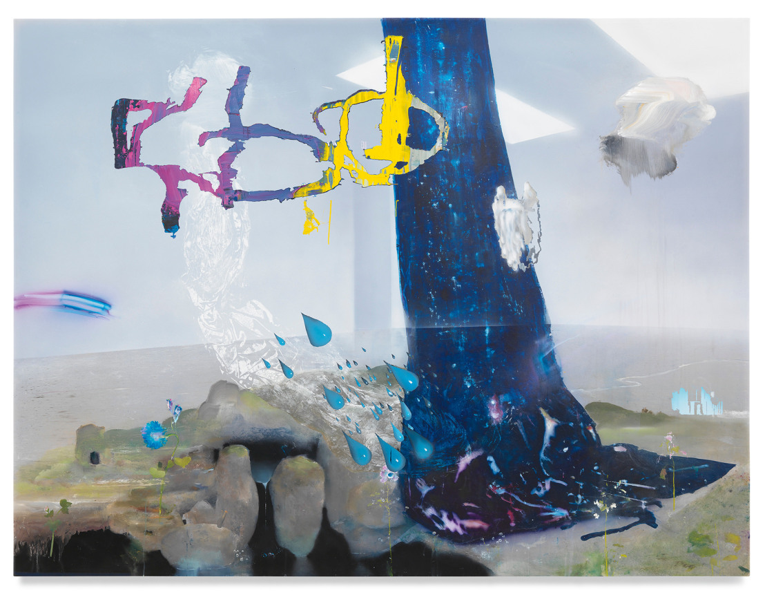 all the whispers between us, 2022, Acrylic on canvas over panel,, 57 1/8 x 75 1/4 inches, 145 x 191 cm, MMG#34015