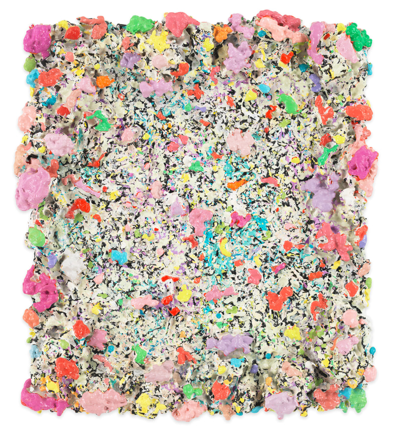 DeepDrippings (More Host than Virus Version), 2018, Oil on board, 12 1/4 x 10 1/2 inches, 31.1 x 26.7 cm, (MMG#31966)