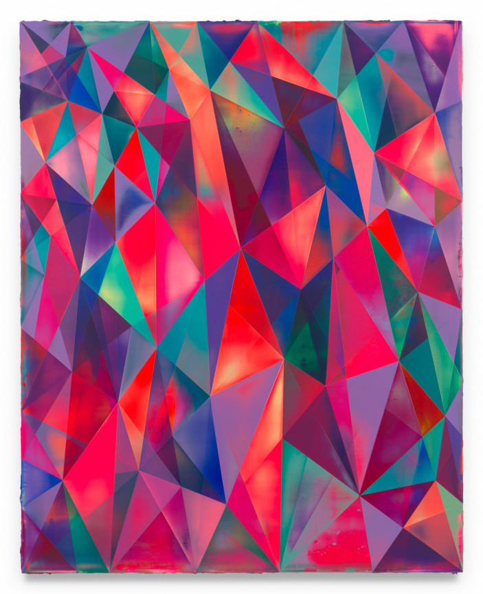 Mondrian&#039;s Garden, 2024, Acrylic on linen, 78 3/4 x 63 inches, 200 x 160 cm, MMG#37178