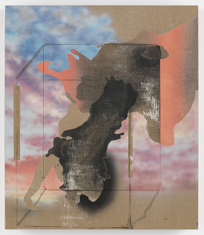 Annie Lapin,&nbsp;We Beam Passed, 2018,&nbsp;Flashe paint, charcoal, acrylic and urethane on linen,&nbsp;30 x 26 inches,&nbsp;76.2 x 66 cm, MMG#29709