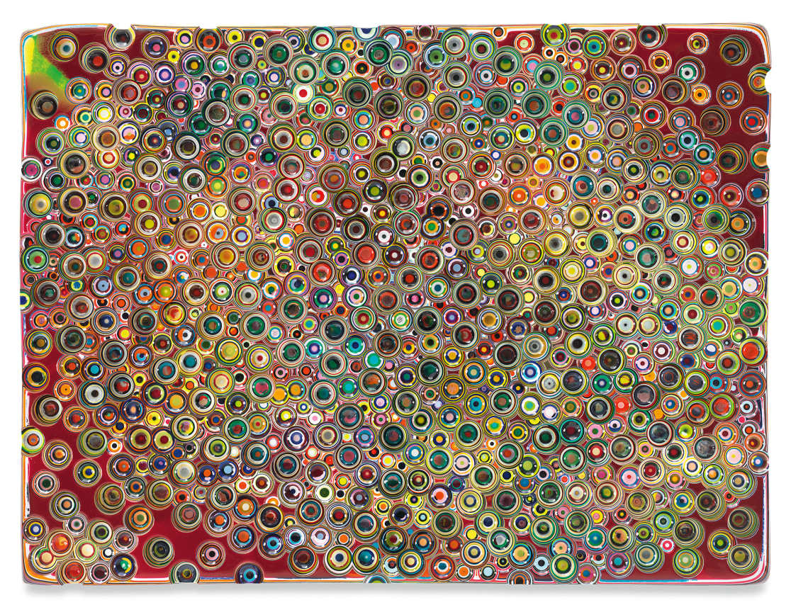 YOURARMSAROUNDMEINTHERAIN, 2020, Epoxy resin and pigments on wood, 36 x 48 inches, 91.4 x 121.9 cm, MMG#32446