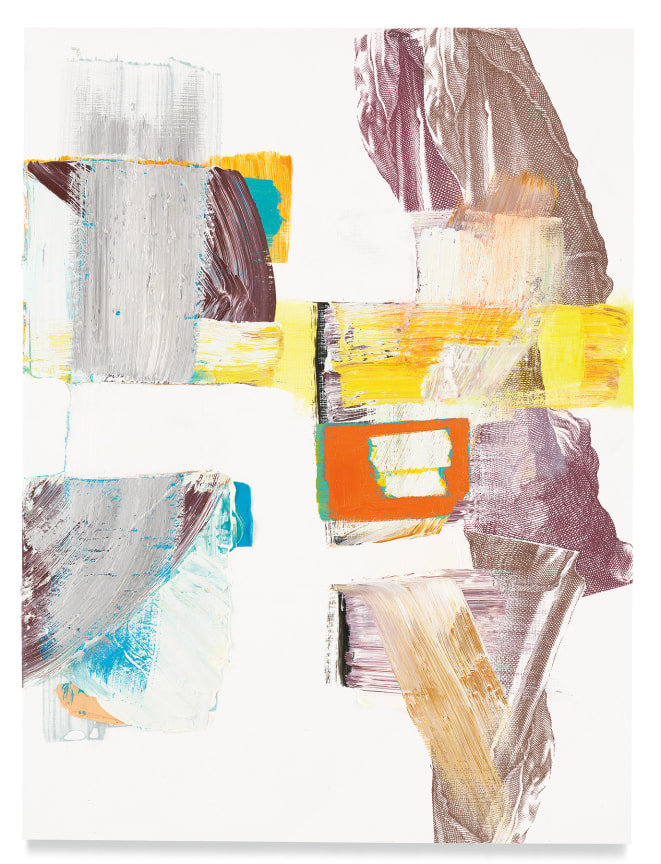 pylon kH, 2019, Oil and silkscreen on wood, 31 1/2 x 23 5/8 inches, 80 x 60 cm, MMG#31851