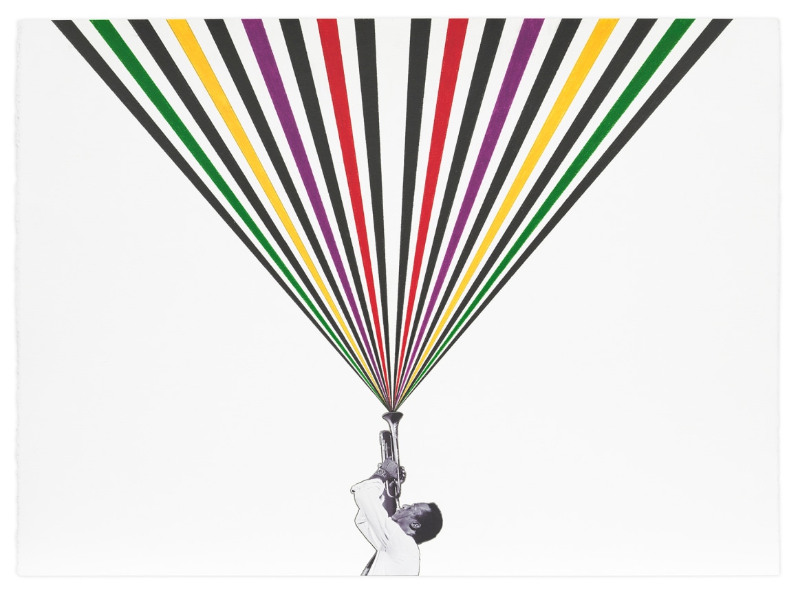 Miles, 2020, Color pencil and photograph collage on paper, 22 1/8 x 30 3/8 inches, 56.2 x 77.2 cm,&nbsp;MMG#32705