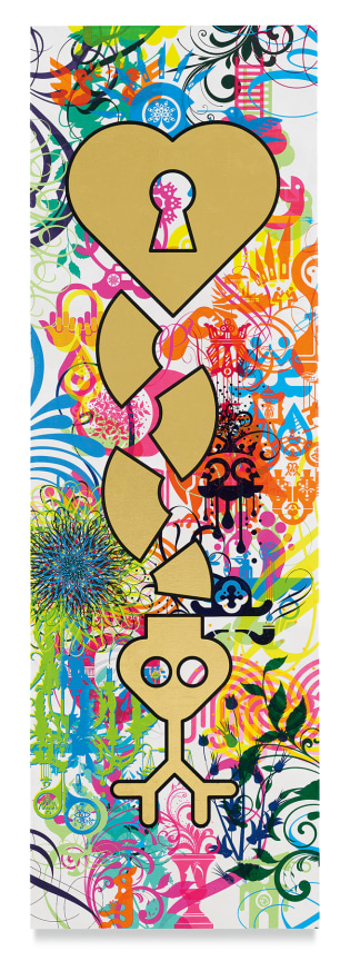 Mindscape 43, 2019,&nbsp;Acrylic and metal leaf on linen,&nbsp;72 x 23 inches,&nbsp;182.9 x 58.4 cm,&nbsp;MMG#31679