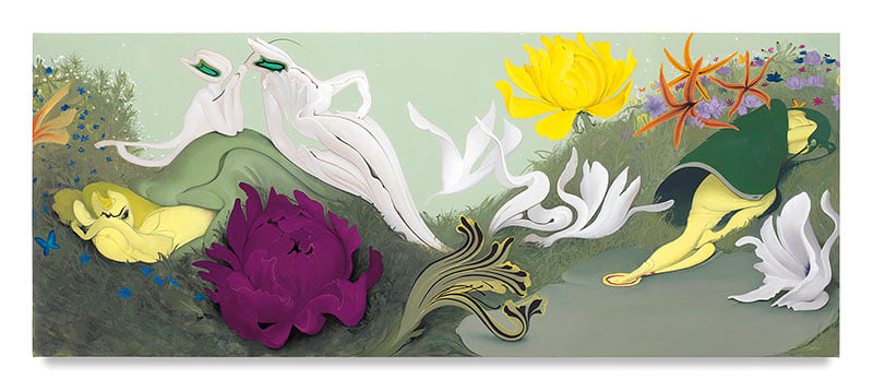 Midsummer Night&#039;s Dream, 2017,&nbsp;Enamel on canvas,&nbsp;32 x 80 inches,&nbsp;81.3 x 203.2 cm,&nbsp;MMG#29632