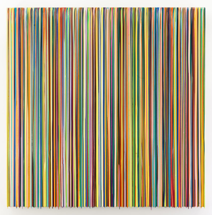 I&#039;VEBEENWAITINGFORAGUIDETOTAKEMEBYTHEHAND, 2015, Epoxy resin and pigments on wood, 60 x 60 inches, 152.4 x 152.4 cm, AMY#27947