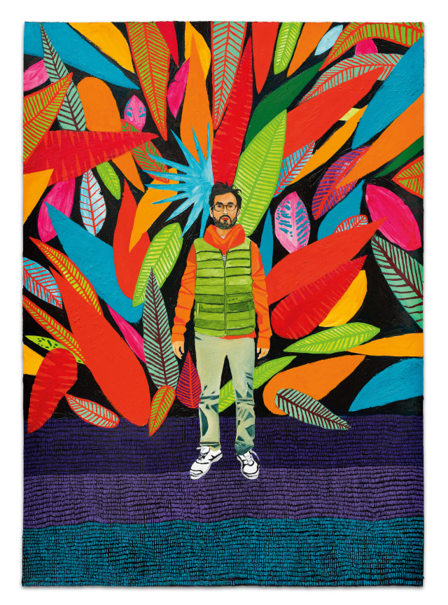 Ramiro, 2020, Oil on paper, 50 1/2 x 36 inches, 128.3 x 91.4 cm, MMG#32643