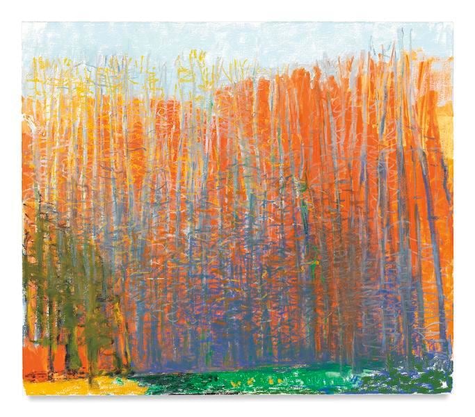 Green at the Bottom, Blue at the Top, 2016, Oil on canvas, 52 x 60 inches, 132.1 x 152.4 cm, AMY#28310