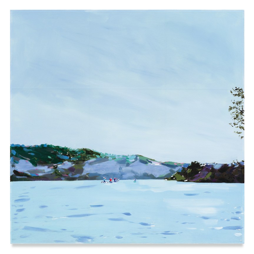 Canoes (Winter), 2019, Mixed media oil on canvas, 42 x 42 inches, 106.7 x 106.7 cm,&nbsp;MMG#32046