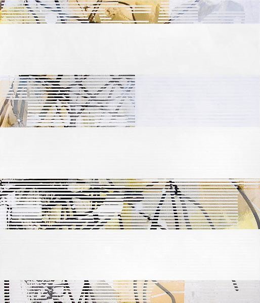 Untitled (rebar 14), 2013, Oil, acrylic, and UV cured ink on canvas over panel, 84 x 72 inches, 213.4 x 182.9 cm, A/Y#21264