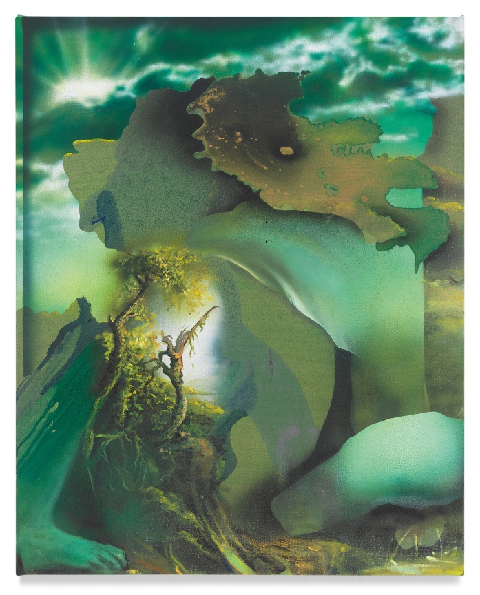 A. A Lie A Truth A .A, 2022, Oil and acrylic and charcoal on linen, 30 x 24 inches, 76.2 x 61 cm, MMG#34041