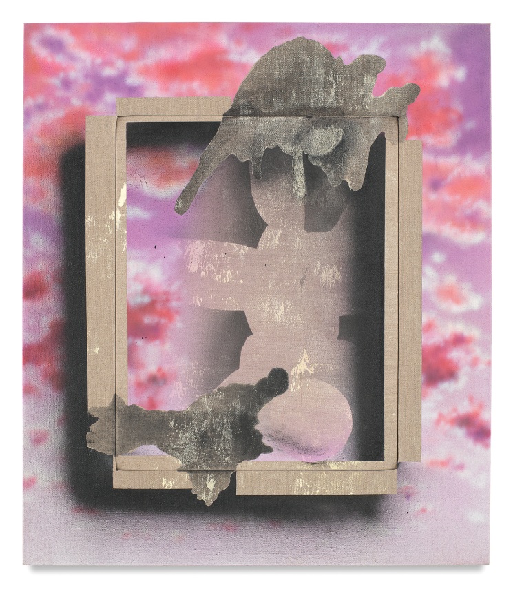 iheroic, 2017, Flashe paint, charcoal, acrylic and urethane on linen, 30 x 26 inches, 76.2 x 66 cm, MMG#29772