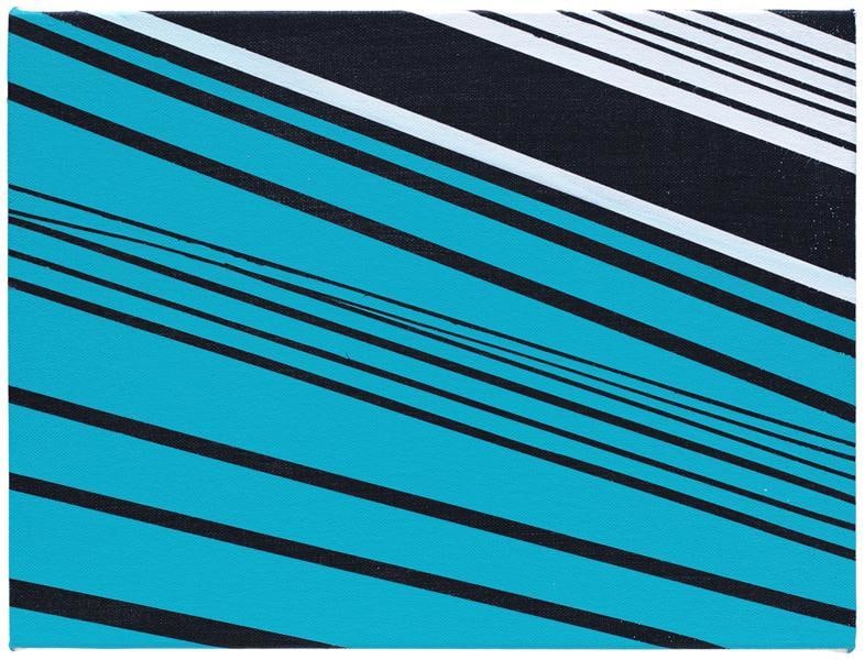 Blue Waves, 2014, Acrylic on canvas, 9 x 12 inches, 22.9 x 30.5 cm, A/Y#21957