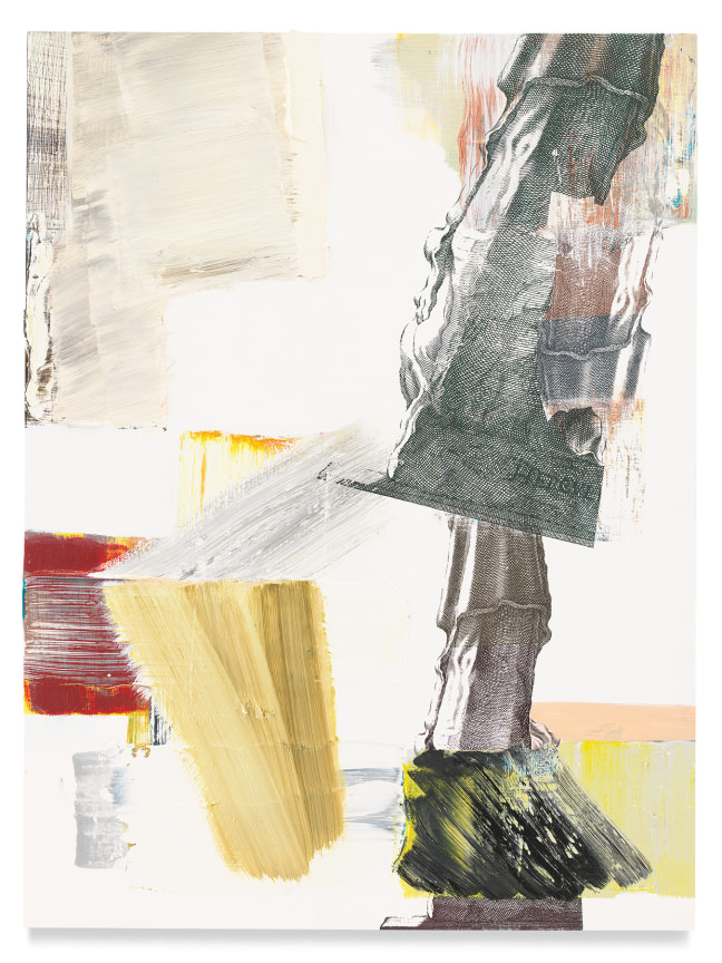 pylon kK, 2019, Oil and silkscreen on wood, 31 1/2 x 23 5/8 inches, 80 x 60 cm, MMG#31852