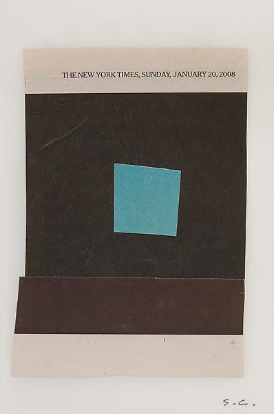 &quot;Grasonville, Maryland,&quot; 2009, NYT newsprint collage, 7 1/2 x 5 inches, 19.1 x 12.7 cm, A/Y#20135