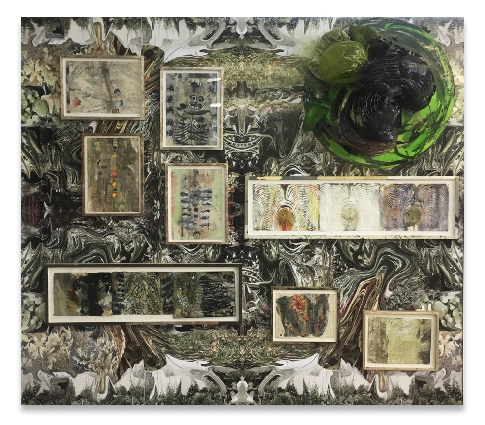 Tivoli --&amp;gt; Tisbury Retold 2, 2019,&nbsp;Wall Install: framed works, photographic inspired digital images on MDF, acrylic, expanded foam, aluminum discs, wood, paper, plastic,&nbsp;88 x 96 inches,&nbsp;223.5 x 243.8 cm,&nbsp;MMG#30901