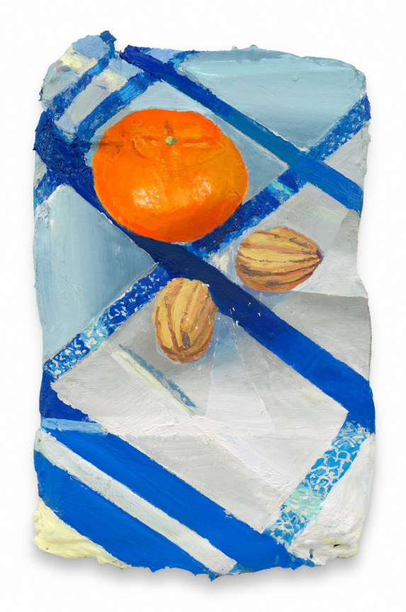 Tangerine Nuts, 2025, Oil on canvas, 10 x 6 1/2 inches, 25.4 x 16.5 cm, MMG#37651