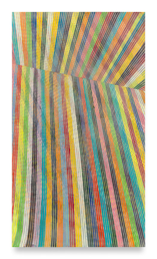 THEREISACRACKINEVERYTHING, 2025, Encaustic on wood, 84 x 48 inches, 213.4 x 121.9 cm, MMG#37531