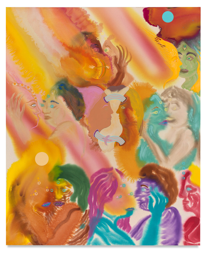 Aaron Johnson, To the Sun, 2021, Acrylic on canvas, 66 x 54 inches, 167.6 x 137.2 cm, MMG#33081