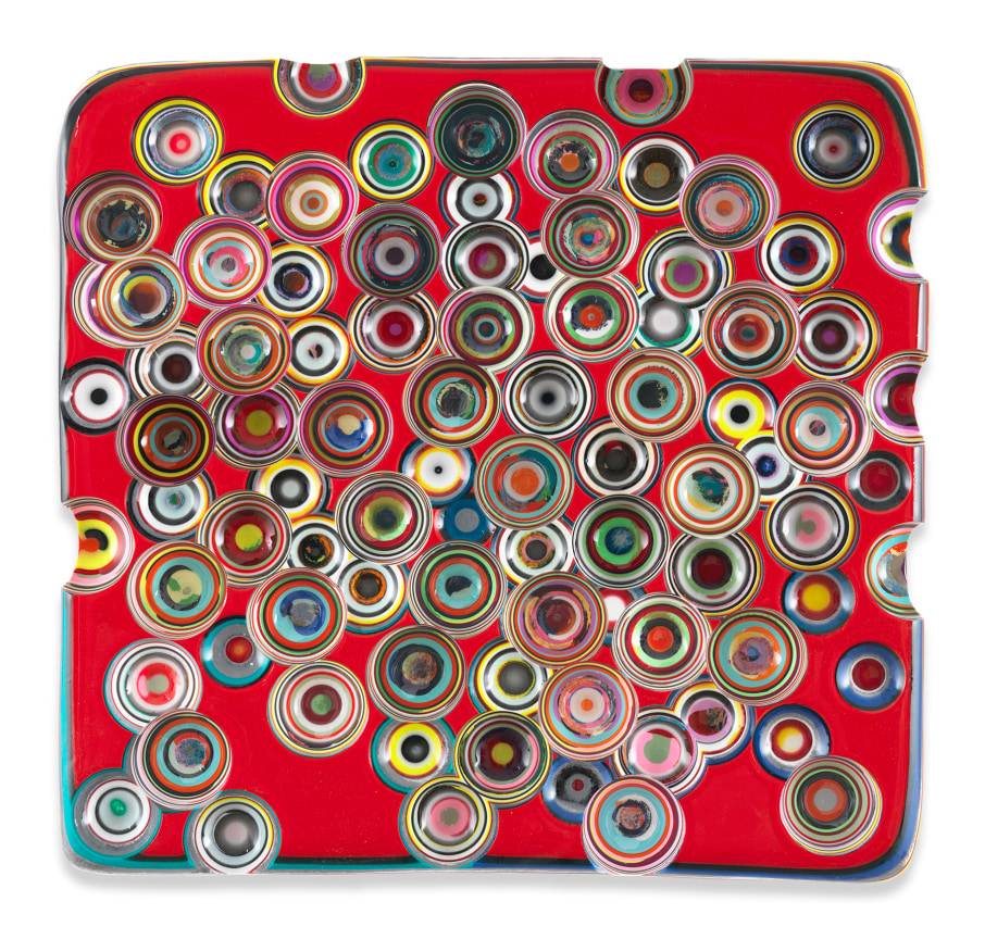 Markus Linnenbrink, MAYYOUMARRYRICH, 2019, Epoxy resin and pigments on wood, 17 x 17 inches, 43.2 x 43.2 cm, MMG#31302