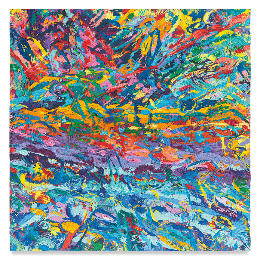 Untitled #6, 2022, Acrylic on panel, 36 x 36 inches, 91.4 x 91.4 cm, MMG#34110