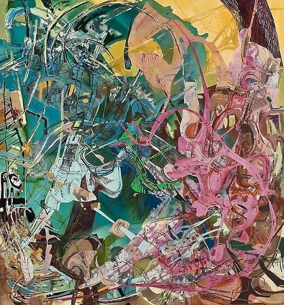 I as Bear, 2011, Acrylic and collage on canvas, 