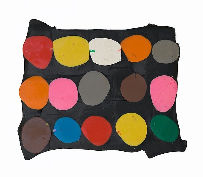 POLLY APFELBAUM, &quot;color nest,&quot; 2010-2011, Plasticine, polymer clay and glitter, 5 3/8 x 7 inches, 13.7 x 17.8 cm, A/Y#20339