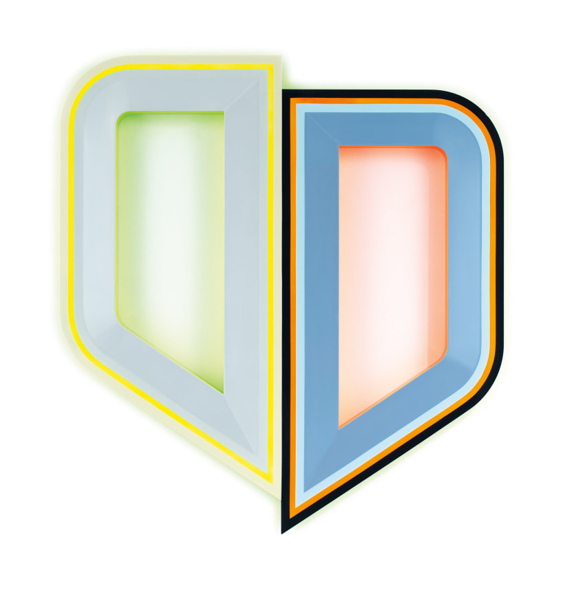 Untitled (Split Anxiety), 2019,&nbsp;Urethane paint on wood,&nbsp;42 x 39 x 1 1/2 inches,&nbsp;106.7 x 99.1 x 3.8 cm,&nbsp;MMG#31003