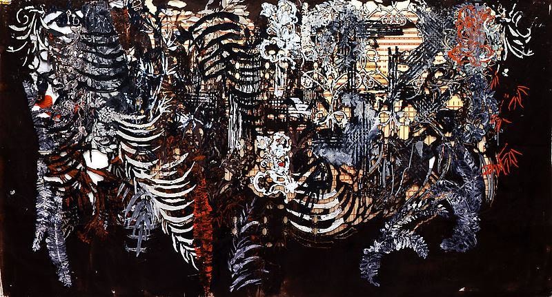 Black Swan,&nbsp;2006, Mixed media, 48.5 x 91.5 inches, 123.2 x 232.4 cm, MMG#13783