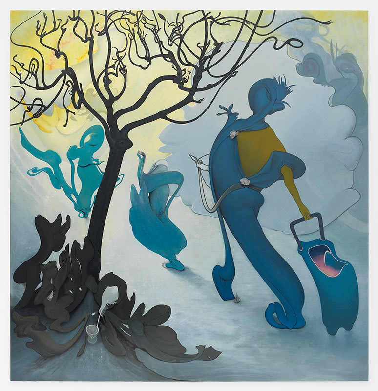 Inka Essenhigh,&nbsp;Treasure Hunt, 2017,&nbsp;Enamel on canvas,&nbsp;60 x 58 inches,&nbsp;152.4 x 147.3 cm, MMG#29630