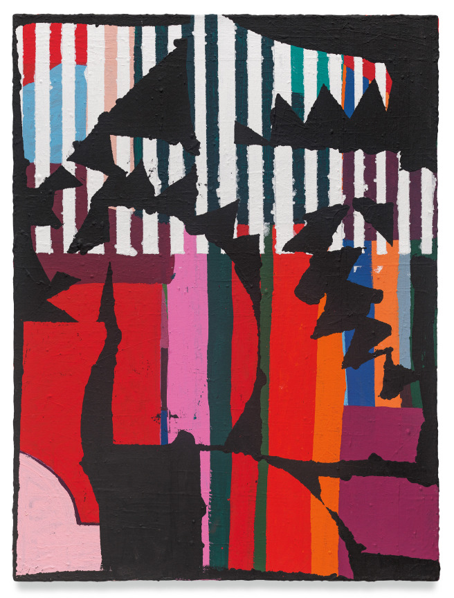 Whiplash, 2022, Acrylic and marble dust on canvas, 40 x 30 inches,101.6 x 76.2 cm, MMG#35076