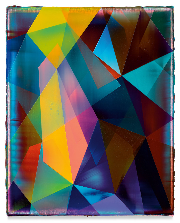 Tuned Realities, 2022, Acrylic on linen, 15 3/4 x 12 1/2 inches, 40 x 32 cm, MMG#34851