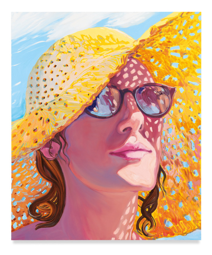 Yellow Hat, 2022, Oil on linen, 72 x 60 inches, 182.9 x 152.4 cm, MMG#35497