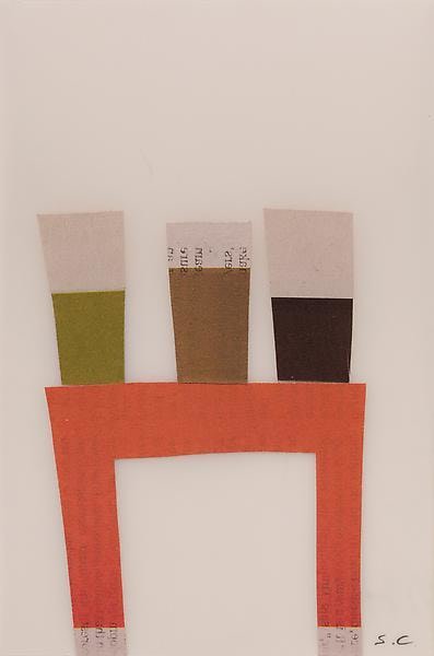 &quot;Madison (Lunch),&quot; 2009, NYT newsprint collage, 6 x 4 inches, 15.2 x 10.2 cm, A/Y#20149