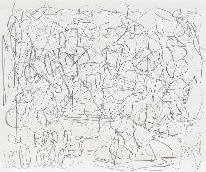 Jacob Hashimoto, Untitled V, 2011, Graphite on paper, 14 x 17 inches, 35.6 x 43.2 cm, A/Y#22665