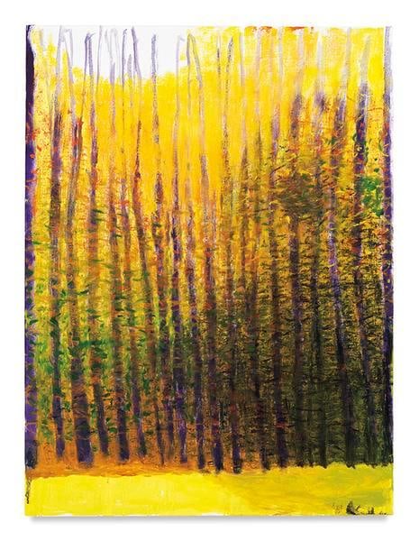 Two Yellows and Black, 2017, Oil on canvas, 40 x 30 inches, 101.6 x 76.2 cm, AMY#28941