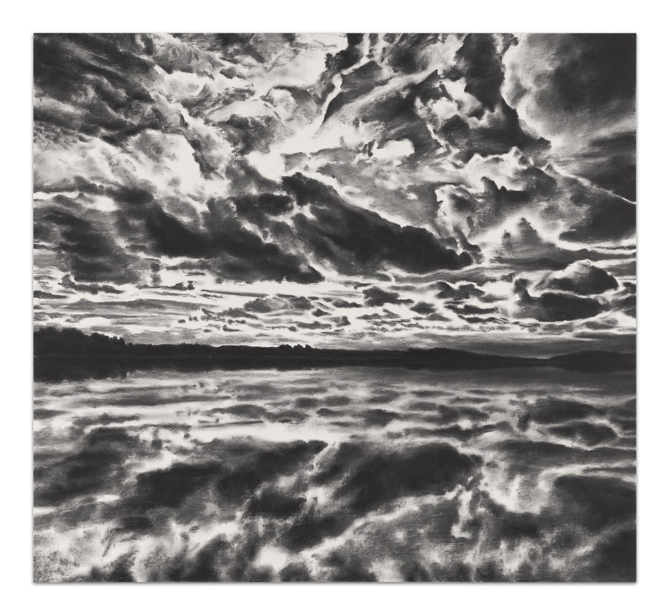 April Gornik, Traveling Shadowed Light, 2018, Charcoal on paper, 41 3/4 x 46 inches, 106 x 116.8 cm,&nbsp;MMG#30805