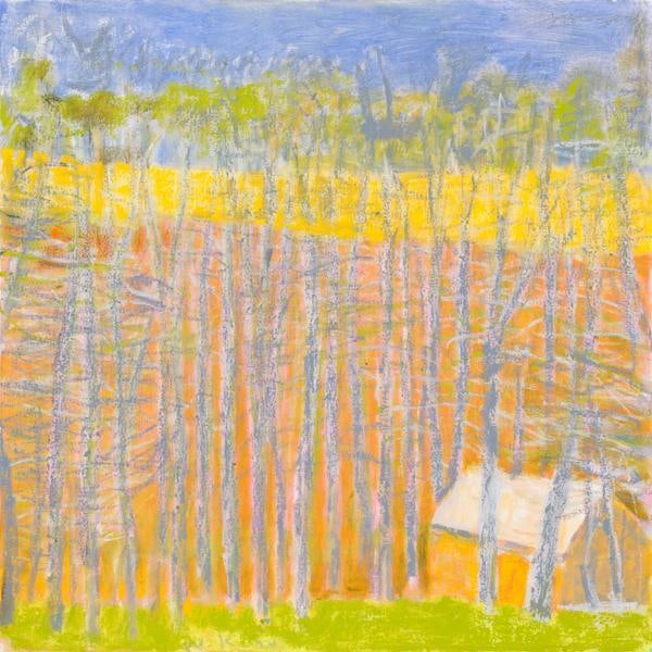 &quot;House in Lower Right,&quot; 2012, Oil on canvas, 30 x 30 inches, 76.2 x 76.2 cm, A/Y#20705