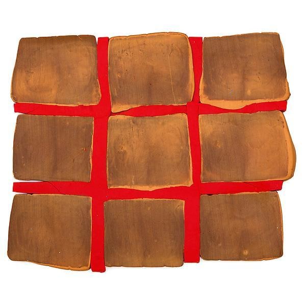 POLLY APFELBAUM, &quot;golden grid,&quot; 2010-2011, Plasticine and polymer clay, 6 5/8 x 7 7/8 inches, 16.8 x 20 cm, A/Y#20319