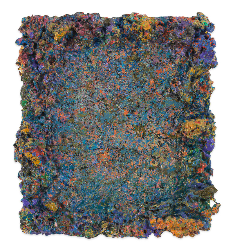 DeepDrippings (Hiss Mystique Sanguine Version), 2018, Oil on board, 12 1/4 x 10 1/2 inches, 31.1 x 26.7 cm, (MMG#31970)