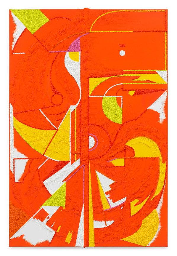 Fire (Ana), 2024-2025, Oil and marble dust on linen, 72 1/2 x 48 inches, 184.2 x 121.9 cm, MMG#37562