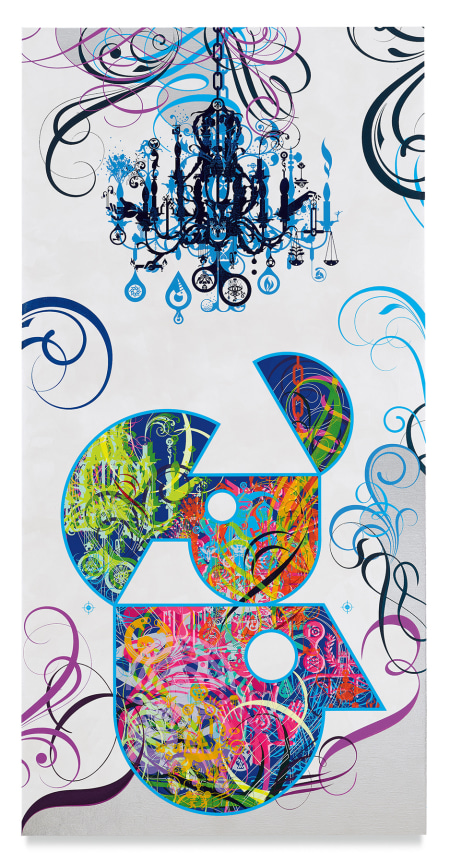 Mindscape 28, 2019,&nbsp;Acrylic and metal leaf on linen,&nbsp;72 x 36 inches,&nbsp;182.9 x 91.4 cm,&nbsp;MMG#31664